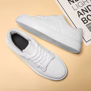 Minimalist All-White Casual Sneakers — Comfort and Versatile Style